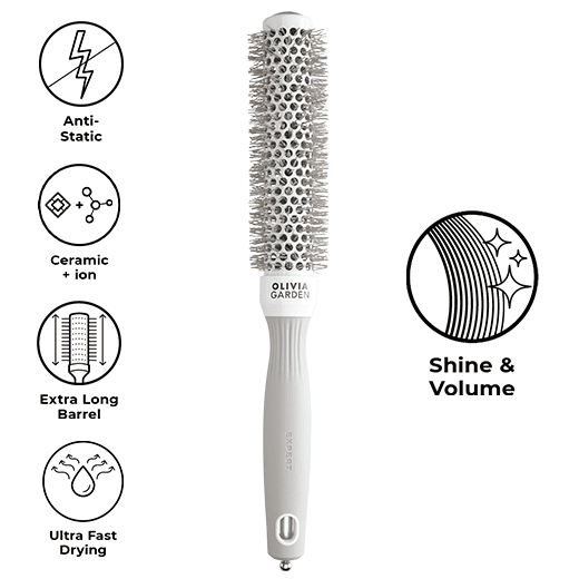Olivia Garden - Perie Expert Blowout Speed Wavy White&Grey 25 (Ceramic+Ion Speed XL)