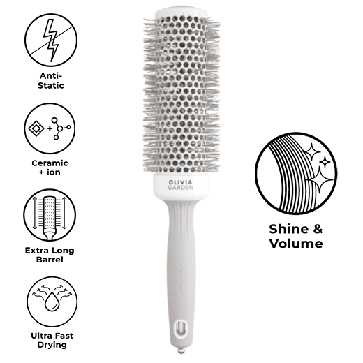Olivia Garden - Perie Expert Blowout Speed Wavy White&Grey 45 (Ceramic+Ion Speed XL)