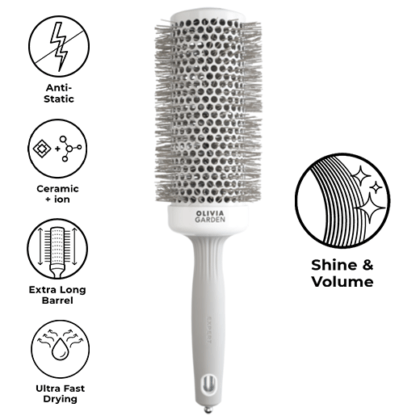 Olivia Garden - Perie Expert Blowout Speed Wavy White&Grey 55 (Ceramic+Ion Speed XL)