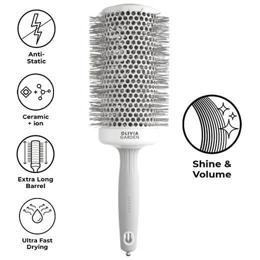 Olivia Garden - Perie Expert Blowout Speed Wavy White&Grey 65 (Ceramic+Ion Speed XL)