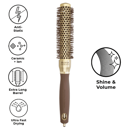 Olivia Garden – Perie Expert Blowout Speed Wavy Gold&Brown XL 25 - imagine 2