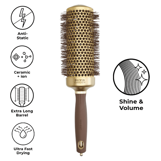 Olivia Garden – Perie Expert Blowout Speed Wavy Gold&Brown XL 55 - imagine 2