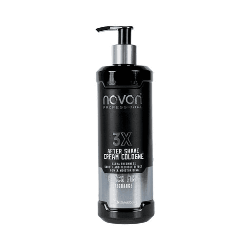 Balsam Colonie dupa Barbierit - NOVON 3X Aftershave Cream Cologne Black Fire - 400 ml