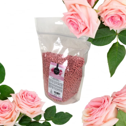 Ceară perle tradițională - ELASTICĂ & CREMOASĂ – 1kg - EPIDELI - Emmeci Cosmetici - TRANDAFIR ROZ